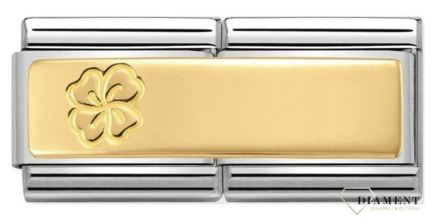 Nomination - Double Link 18K zawieszka złoto 'Koniczynka' 030710 13 biżuteria nomination nomination zawieszki nomination baza.jpg